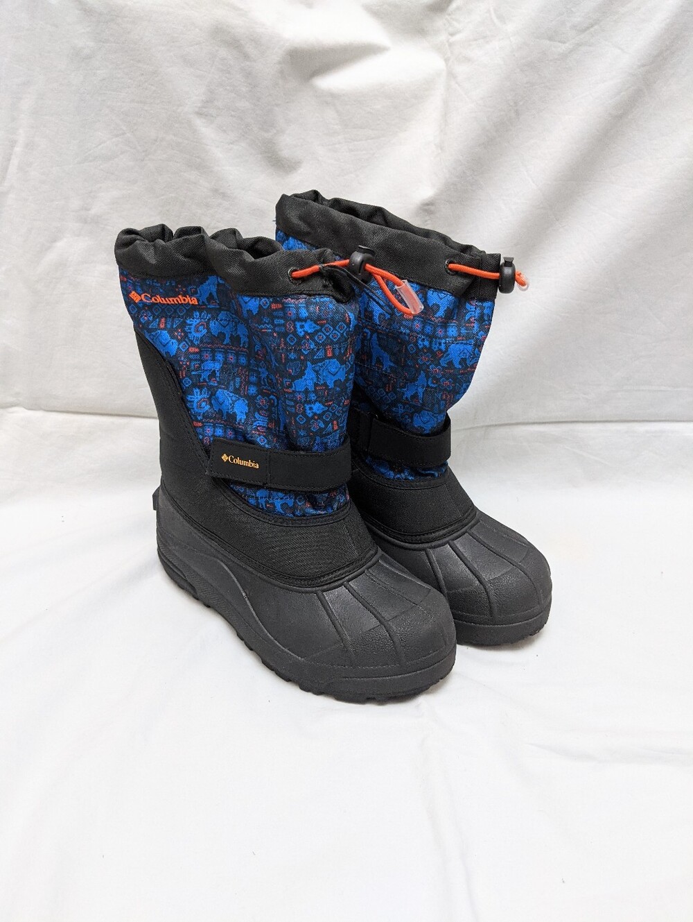 Like New Columbia Boys Blue Insulated Snow Boots Size 4